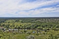 Panoramic view of the valley of the Seversky Donets River in the Royalty Free Stock Photo