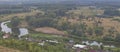 Panoramic view of the valley of the Seversky Donets River in the Royalty Free Stock Photo