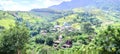 Panoramic view of valley village at Phu Tabberk in Phetchabun, Thailand Royalty Free Stock Photo