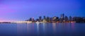 Panoramic view of Vancouver Skyline at Sunrise Royalty Free Stock Photo