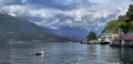 Panoramic view of Varenna, romantic small town on Como Lake Royalty Free Stock Photo