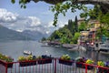 Panoramic view of Varenna, romantic small town on Como Lake Royalty Free Stock Photo