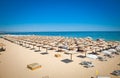 Panoramic view on Varna beach in Bulgaria.
