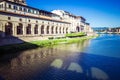 Panoramic view of Vasari Corridor, Florence, Tuscany, Italy Royalty Free Stock Photo