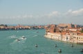 Panoramic view of Venice with Bacino of St Mark Royalty Free Stock Photo