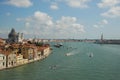 Panoramic view of Venice with Bacino of St Mark Royalty Free Stock Photo