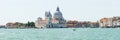 Panoramic view of Venice. Basilica of Santa Maria della Salute. Italy Royalty Free Stock Photo