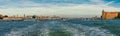 Panoramic view of Venice from the sea Royalty Free Stock Photo
