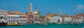 Panoramic view of the Venice from the sea. Italy Royalty Free Stock Photo