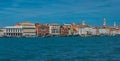 Panoramic view of the Venice from the sea, Italy Royalty Free Stock Photo