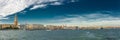 Panoramic view of Venice from the sea.  Italy Royalty Free Stock Photo