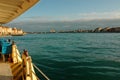 Panoramic view of Venice from a Vaporetto in navigation