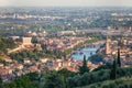 Panorama of Verona from the hill side