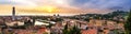 Verona at sunset in Italy Royalty Free Stock Photo