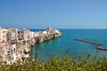 Panoramic view of Vieste. Puglia. Italy. Royalty Free Stock Photo