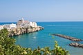 Panoramic view of Vieste. Puglia. Italy. Royalty Free Stock Photo