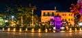 Panoramic view of The Villa Casa Casuarina Versace Mansion in Ocean Drive