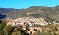 Panoramic view of the village of Bosa in Sardinia