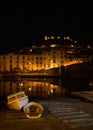 Panoramic view of the village of Bosa in Sardinia