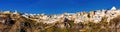 Panoramic view of the village of Fira in Santorini, Greece. Royalty Free Stock Photo