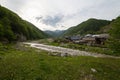 Panoramic view of the village Karasu in the Caucasus mountains