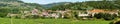 Panoramic view of the village of San Clodio Royalty Free Stock Photo