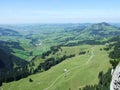 Panoramic view of the village of Schwende and Brulisau