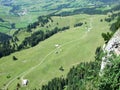 Panoramic view of the village of Schwende and Brulisau