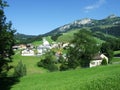 Panoramic view of the village of Schwende and Brulisau