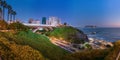 Panoramic view of Villena Bridge of Miraflores, Peru Royalty Free Stock Photo