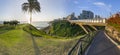 Panoramic view of Villena Rey Bridge of Miraflores in Peru Royalty Free Stock Photo