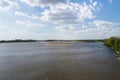 Panoramic view for Vistula river in Deblin, Poland Royalty Free Stock Photo