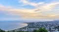 Panoramic View of Vizag City and the Beach from Kailasagiri Hill Royalty Free Stock Photo