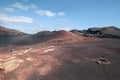 Panoramic view of volcanic landscapes in Timanfaya National Par Royalty Free Stock Photo