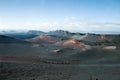 Panoramic view of volcanic landscapes in Timanfaya National Par Royalty Free Stock Photo