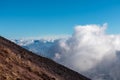 Panoramic view from volcano Mount Vesuvius on the Lattari mountain range, Province of Naples, Campania, Italy, Europe, Royalty Free Stock Photo