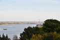 Panoramic view of the Volga river. Royalty Free Stock Photo