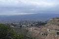 Panoramic view of Volterra - medieval Tuscan town with old houses, towers and churches, Tuscany, Italy Royalty Free Stock Photo
