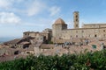 Panoramic view of Volterra village . Pisa, Tuscany Italy Royalty Free Stock Photo