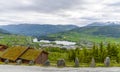 Panoramic view of Voss, Hordaland, Norway Royalty Free Stock Photo