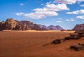 Panoramic View of Wadi Rum Desert, Jordan Royalty Free Stock Photo
