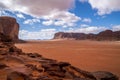 Panoramic View of Wadi Rum Desert, Jordan Royalty Free Stock Photo