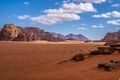 Panoramic View of Wadi Rum Desert, Jordan Royalty Free Stock Photo