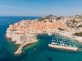 A panoramic view of the walled city, Dubrovnik, Croatia. Royalty Free Stock Photo