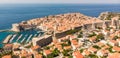 A panoramic view of the walled city, Dubrovnik, Croatia. Royalty Free Stock Photo