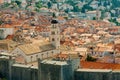 panoramic view of the walled city, Dubrovnik Croatia Royalty Free Stock Photo