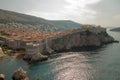 panoramic view of the walled city, Dubrovnik Croatia Royalty Free Stock Photo