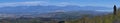 Panoramic view of Wasatch Front Rocky Mountains from the Oquirrh Mountains, by Kennecott Rio Tinto Copper mine, Utah Lake and Grea