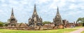 Panoramic view at Wat Phra Si Sanphet in Ayutthaya - Thailand