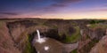 Panoramic View of Waterfall in the American Mountain Landscape Royalty Free Stock Photo